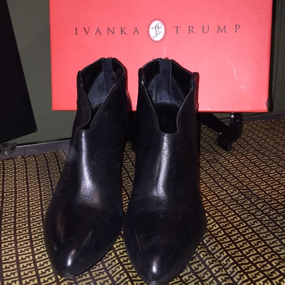 IVANKA TRUMP 💯% Leather Ankle Boots, Worn Twice